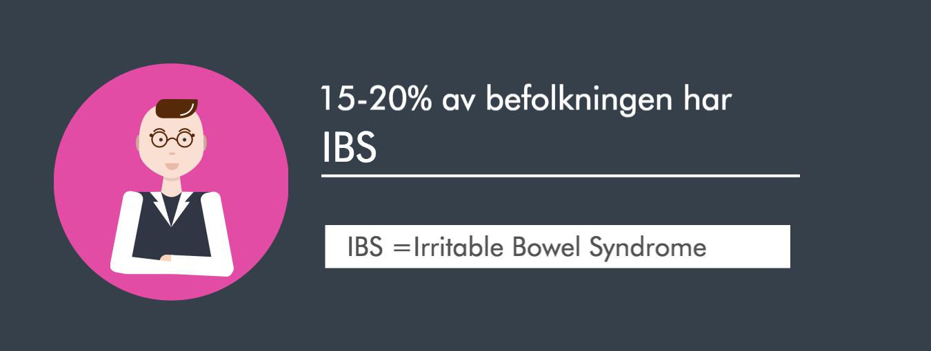 15-20% har IBS